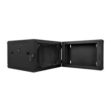 Lanberg 19" kétrészes fali rack szekrény 6U/600X600 lapraszerelt, fekete