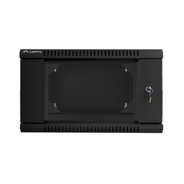 Lanberg 19" kétrészes fali rack szekrény 6U/600X600 lapraszerelt, fekete