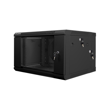 Lanberg 19" kétrészes fali rack szekrény 6U/600X600 lapraszerelt, fekete