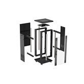 Lanberg 19" szabadon álló rack szekrény 18U/600X600 lapraszerelt, fekete