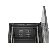 Lanberg 19" szabadon álló rack szekrény 18U/600X600 lapraszerelt, fekete