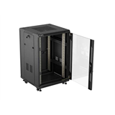 Lanberg 19" szabadon álló rack szekrény 18U/600X600 lapraszerelt, fekete