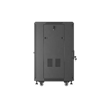 Lanberg 19" szabadon álló rack szekrény 18U/600X600 lapraszerelt, fekete