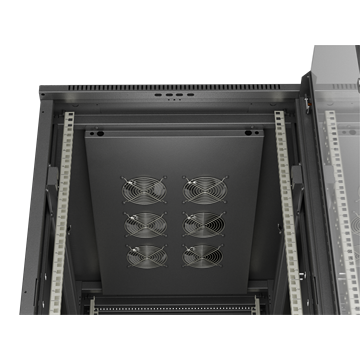 Lanberg 19" szabadon álló rack szekrény 22U/600X1000 üvegajtó, lapraszerelt, fekete