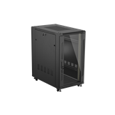 Lanberg 19" szabadon álló rack szekrény 22U/600X1000 üvegajtó, lapraszerelt, fekete