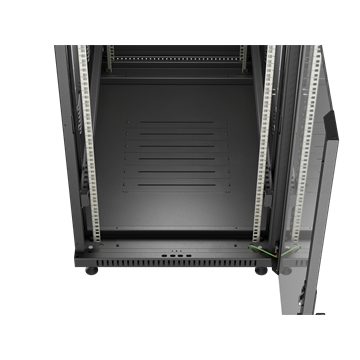 Lanberg 19" szabadon álló rack szekrény 22U/600X1000 üvegajtó, lapraszerelt, fekete