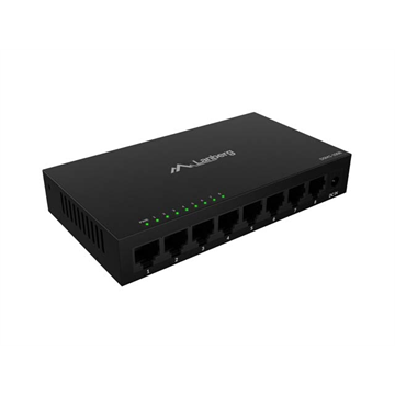 Lanberg 8 portos Gigabit Desktop Switch, fémházas, 12V