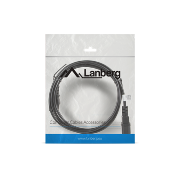 Lanberg IEC 320 C13->C14 kábel, 1,8 m, VDE, fekete