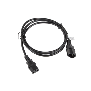 Lanberg IEC 320 C13->C14 kábel, 1,8 m, VDE, fekete
