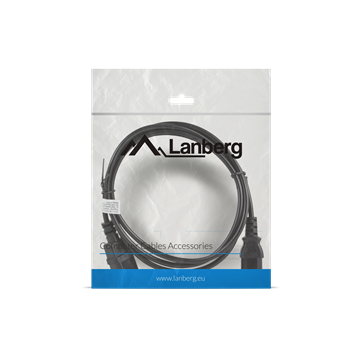 Lanberg IEC 320 C13->C14 kábel 1,8 m, fekete