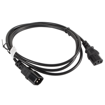 Lanberg IEC 320 C13->C14 kábel 1,8 m, fekete
