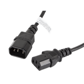Lanberg IEC 320 C13->C14 kábel 1,8 m, fekete