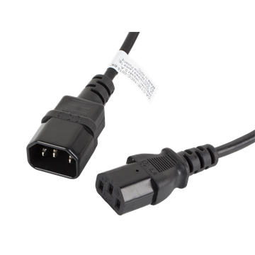 Lanberg IEC 320 C13->C14 kábel 1,8 m, fekete
