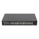 Lanberg Switch 24x 100Mb PoE+/ 2x Combo 19" rackes (360W) V2