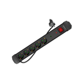 Lanberg Túlfeszültség védő elosztó, 5x Schuko aljzat, 1.5 m, fekete