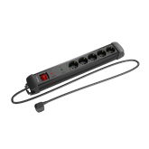 Lanberg Túlfeszültség védő elosztó, 5x Schuko aljzat, 1.5 m, fekete