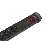 Lanberg Túlfeszültség védő elosztó, 5x Schuko aljzat, 1.5 m, fekete