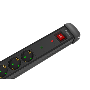 Lanberg Túlfeszültség védő elosztó, 5x Schuko aljzat, 1.5 m, fekete
