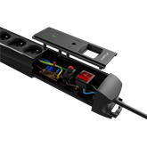 Lanberg Túlfeszültség védő elosztó, 5x Schuko aljzat, 1.5 m, fekete