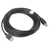 Lanberg USB-A (M/F) 2.0 kábel, 5 m, fekete