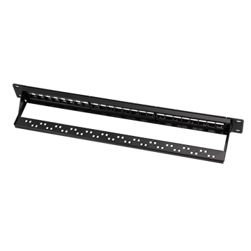 LogiLink 19" patch panel 24 Keystone jack csatlakozóhoz, 1U, terheletlen, fekete