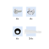 LogiLink 19" patch panel 24 Keystone jack csatlakozóhoz, 1U, terheletlen, fekete