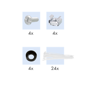 LogiLink 19" patch panel 24 Keystone jack csatlakozóhoz, 1U, terheletlen, fekete