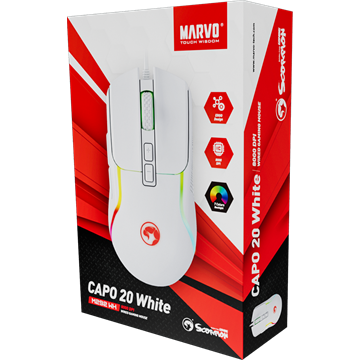 MARVO Capo 20 vezetékes egér - fehér