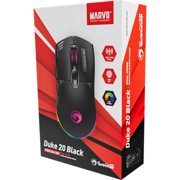 MARVO Duke 20 vezeték nélküli egér - fekete