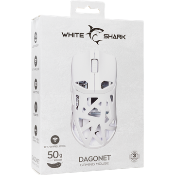 White Shark GM-5019W DAGONET Vezeték nélküli gamer egér - Fehér