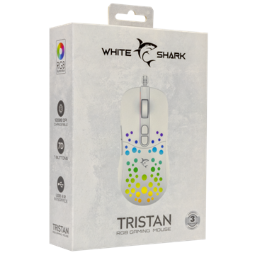 White Shark GM-9004W TRISTAN Vezetékes gamer egér - Fehér