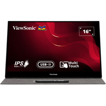 ViewSonic 16" TD1655 FHD 60Hz IPS fekete érintőkijelzős monitor