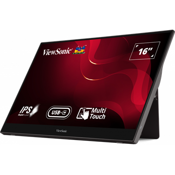 ViewSonic 16" TD1655 FHD 60Hz IPS fekete érintőkijelzős monitor