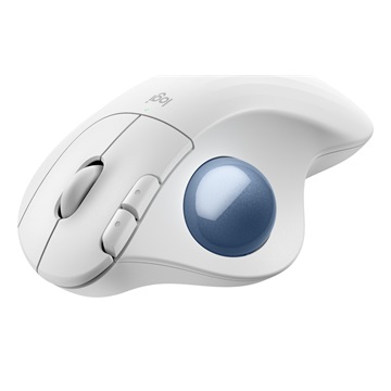 Logitech ERGO M575S - Off-White + Blue Ball