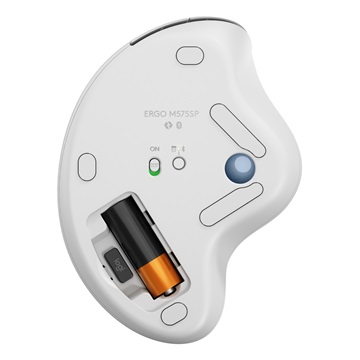 Logitech ERGO M575S - Off-White + Blue Ball