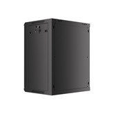 Lanberg 19" fali rack szekrény 15U/600X450 üvegajtó, lapraszerelt, fekete V2