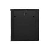 Lanberg 19" fali rack szekrény 15U/600X600 üvegajtó, lapraszerelt, fekete V2