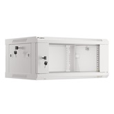 Lanberg 19" fali rack szekrény 4U/600X450 lapraszerelt, szürke V2