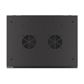 Lanberg 19" fali rack szekrény 4U/600X450 üvegajtó, lapraszerelt, fekete V2