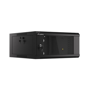 Lanberg 19" fali rack szekrény 4U 600 lapraszerelt, fekete