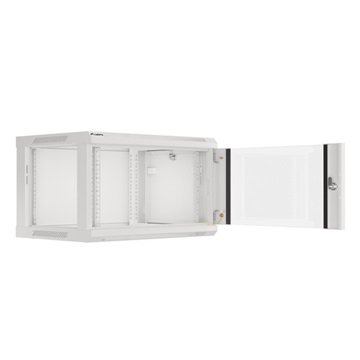Lanberg 19" fali rack szekrény 6U/600X450 lapraszerelt, szürke V2