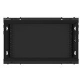 Lanberg 19" fali rack szekrény 6U/600X600 lapraszerelt, fekete V2