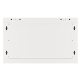 Lanberg 19" fali rack szekrény 6U/600X600 üvegajtó, lapraszerelt, szürke V2