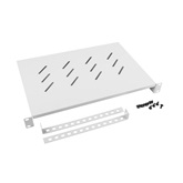 Lanberg 19" fix polc/tálca 1U, szürke, 450/600mm mély fali vagy álló szekrényhez