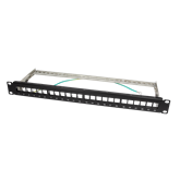 LogiLink 19" 24-portos üres patch panel, 1U, fekete