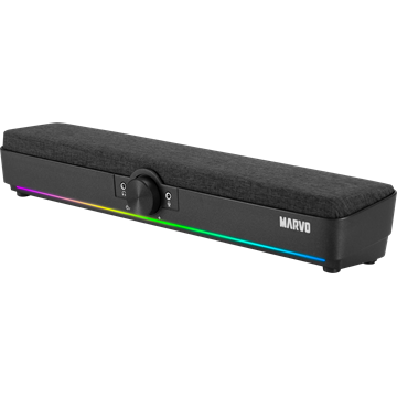 MARVO Etna 40 vezetékes soundbar - fekete - RGB viágítás