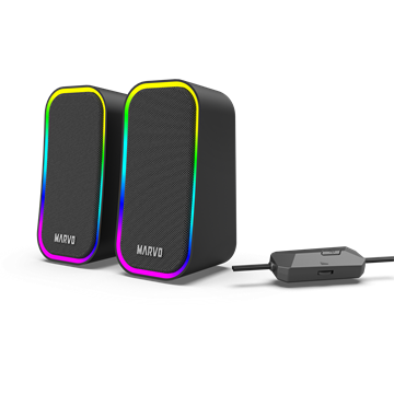 MARVO Havoc 20 vezetékes hangszóró - fekete - RGB viágítás