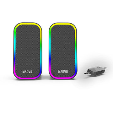 MARVO Havoc 20 vezetékes hangszóró - fekete - RGB viágítás