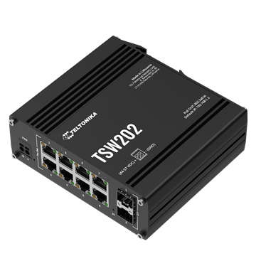 Teltonika 10 portos PoE switch, ipari alkalmazásokhoz