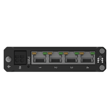Teltonika 4 portos, kompakt Gigabit switch, ipari kivitel